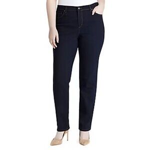 Gloria Vanderbilt Women's Dark Blue Amanda Classic Tapered Jeans Pants Sz 18w